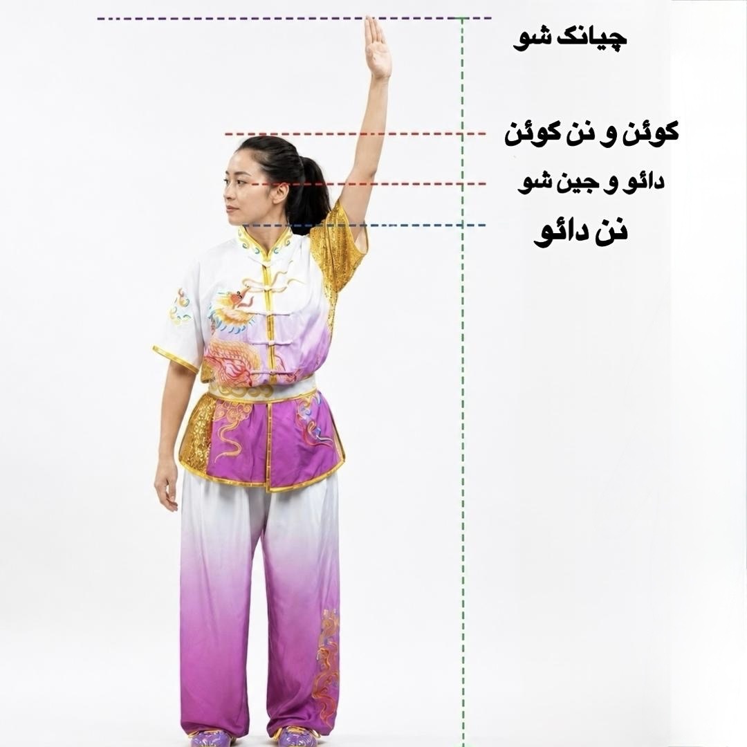 نحوه انتخاب سایز سلاح ووشو | اندازه استاندارد شمشیر دائو، نن دائو، چوب گوئن و نیزه